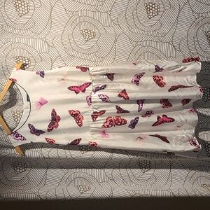 Pink Tartan 100% Silk Butterfly Dress